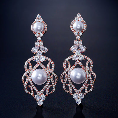 Special-interest Design Pearl Tassel Earrings Long