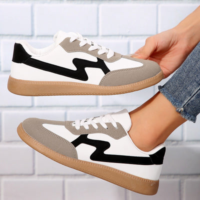 Fashionable Flat Casual Lace-up Student Sports Women's Board Shoes