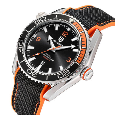 Sports Quartz Watch Men's Silicone Strap Waterproof Calendar Fashion